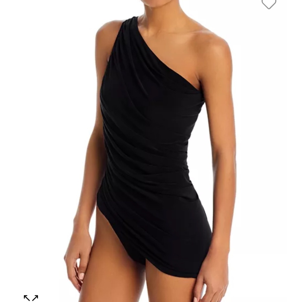 New Norma Kamali Diana Mio Asymetrical One Piece Swimsuit